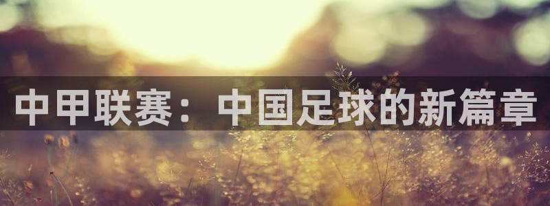中甲联赛：中国足球的新篇章